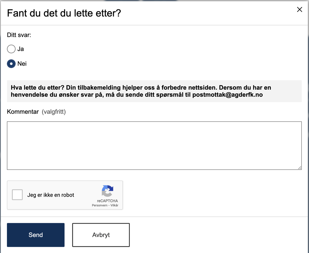 Utsnitt av en nettside. Skjermdump - Klikk for stort bilde
