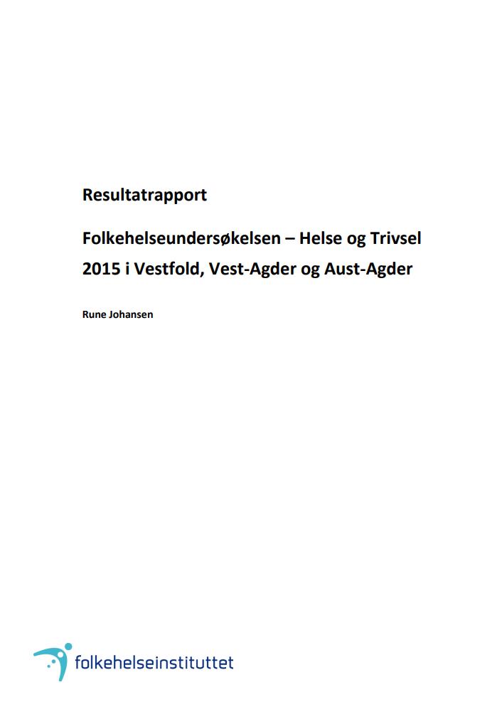 Forside rapport med resultater fra Folkehelseundersøkelsen 2015. Foto. - Klikk for stort bilde