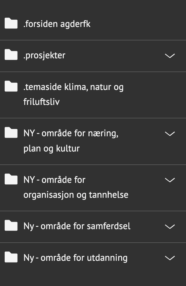 En liste med navn - Klikk for stort bilde