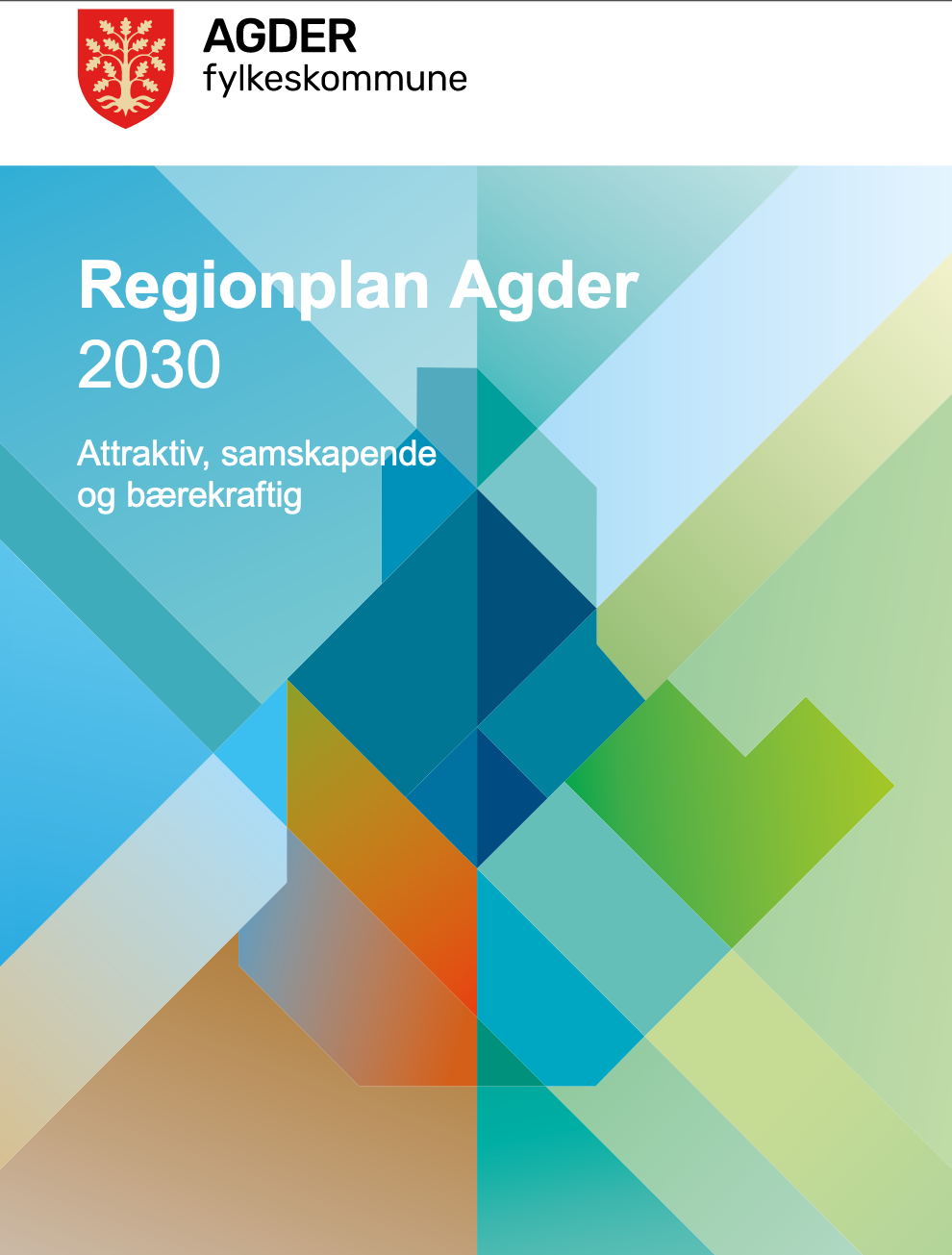 Forside Regionplan Agder 2030. Illustrasjon - Klikk for stort bilde